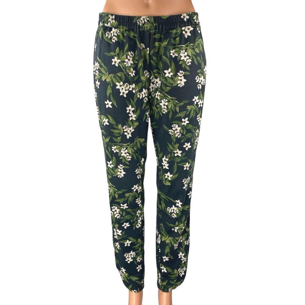 Marine Layer Women's Multicolor Floral Elastic Waist Pull On Trousers Pants Sz S